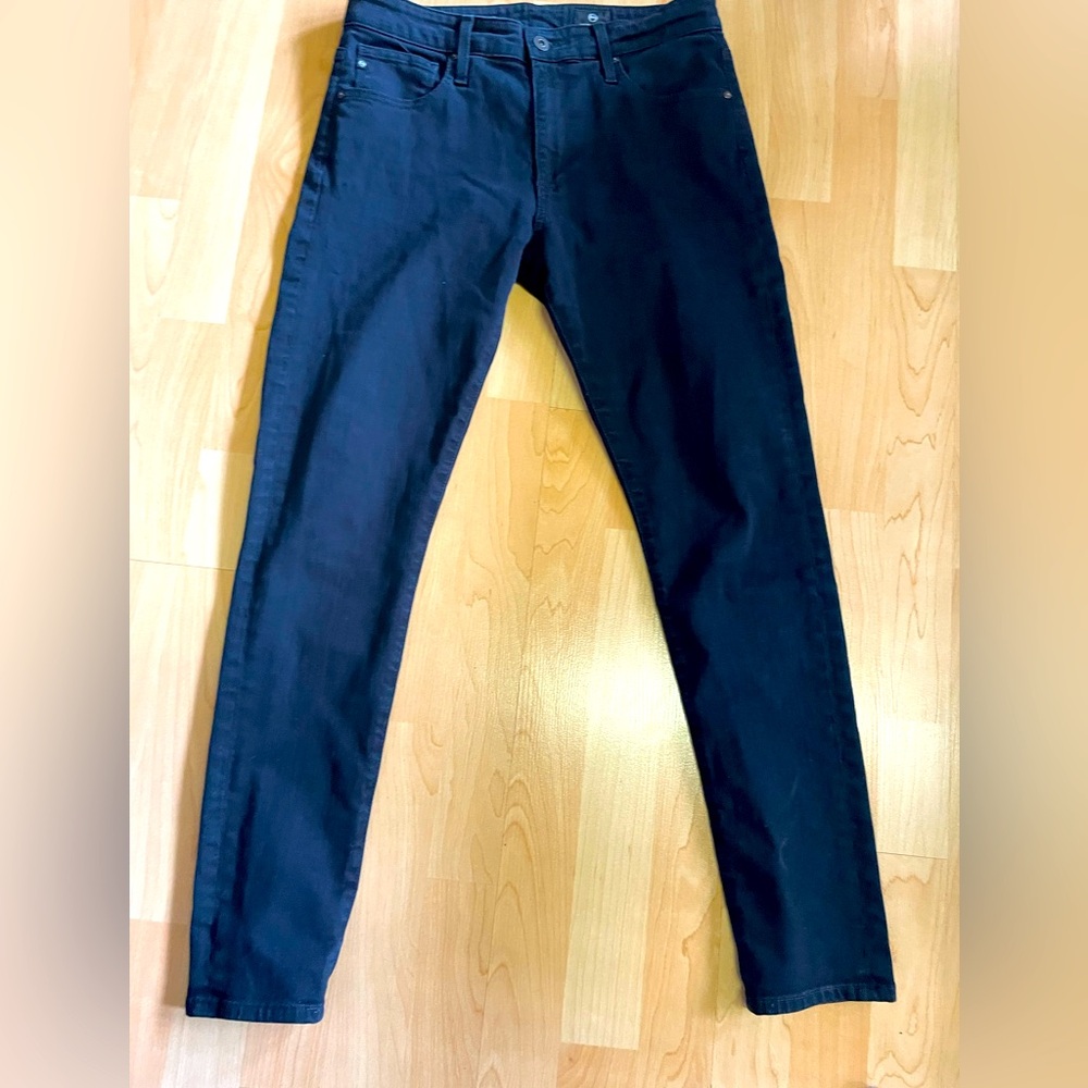 Womens AG Adriano Goldschmied Farrah Black Skinny Stretch Jeans Size 29R